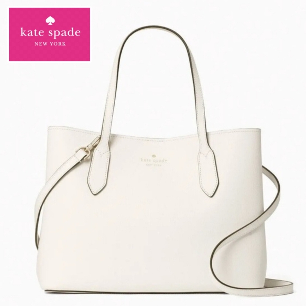 Kate Spade Harper Satchel in Parchment Cream White Leather NWT!